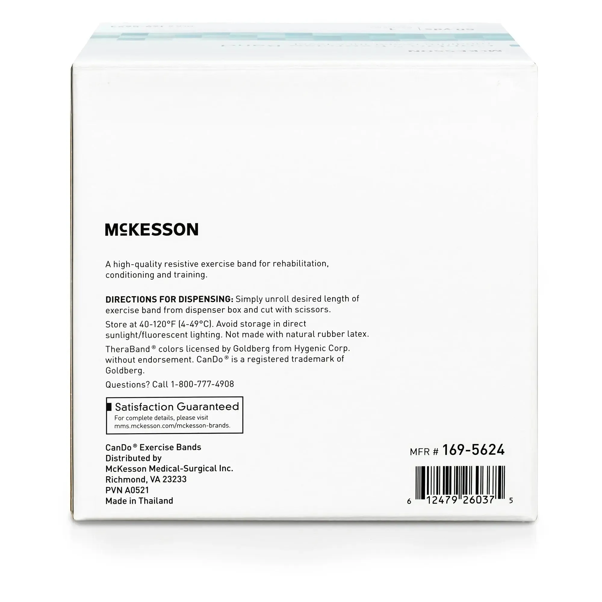McKesson Exercise Resistance Band, Blue, 5 Inch x 50 Yard, Heavy Resistance