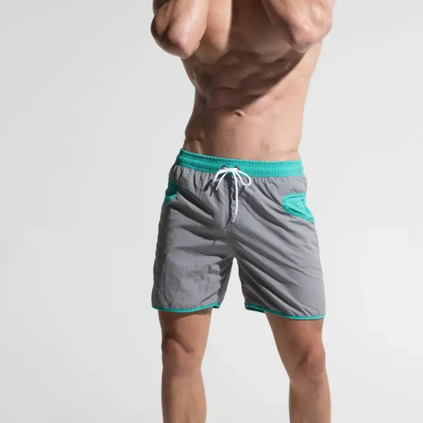 Men's Loose Quick-Dry Beach Board Shorts Sporty Nylon Trunks