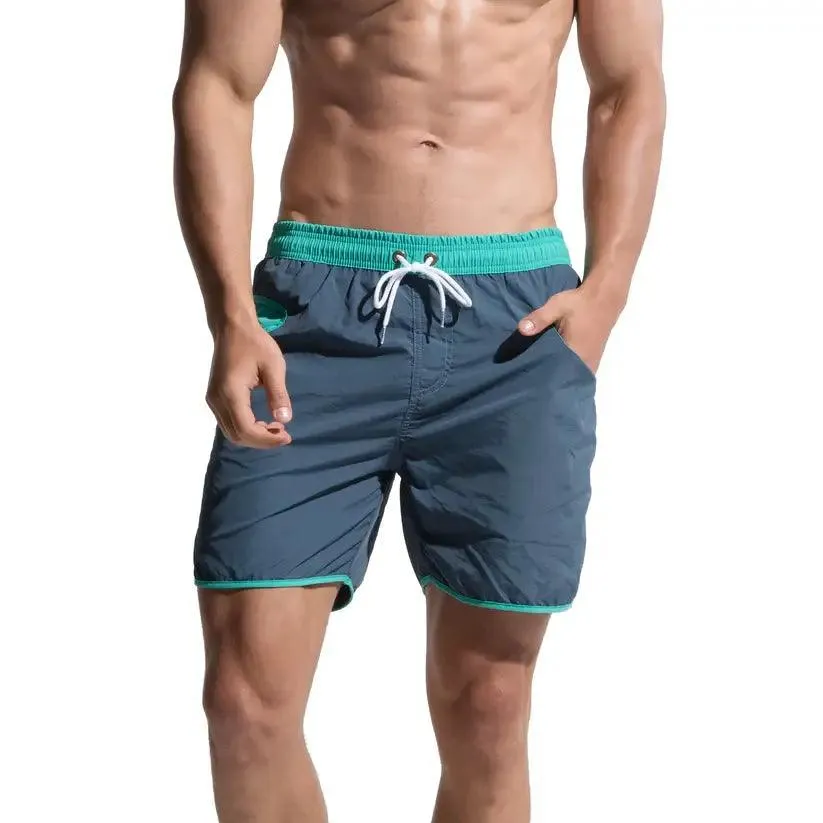 Men's Loose Quick-Dry Beach Board Shorts Sporty Nylon Trunks
