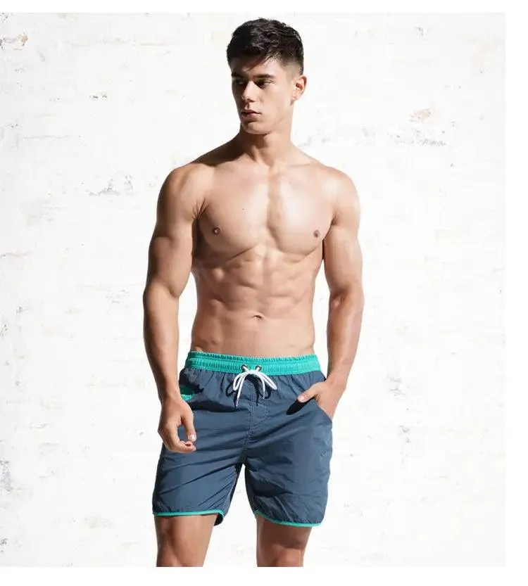 Men's Loose Quick-Dry Beach Board Shorts Sporty Nylon Trunks