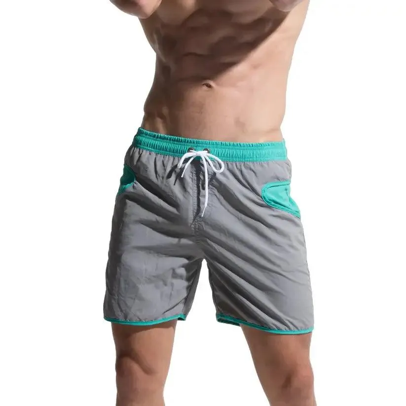 Men's Loose Quick-Dry Beach Board Shorts Sporty Nylon Trunks