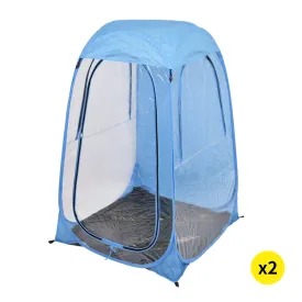 Pop-Up Tent Set of 2 Camping Weather Tents Outdoor Portable Shelter Shade