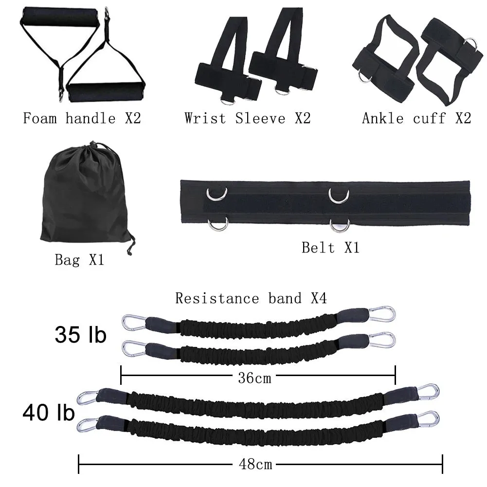 Portable Power: Fitness Resistance Bands Stretching Strap Set