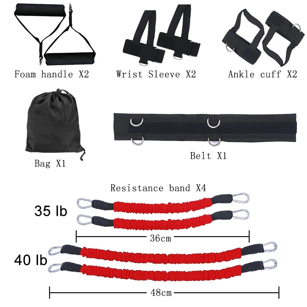 Portable Power: Fitness Resistance Bands Stretching Strap Set