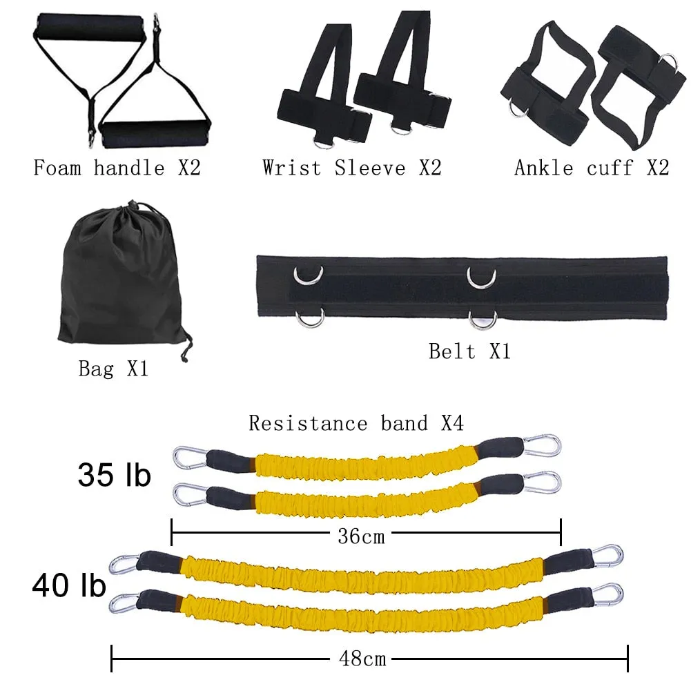 Portable Power: Fitness Resistance Bands Stretching Strap Set