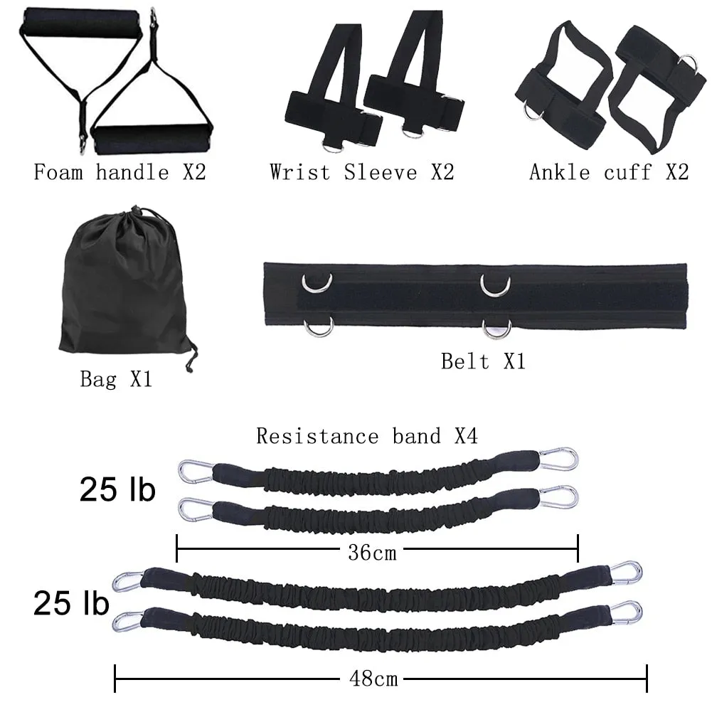 Portable Power: Fitness Resistance Bands Stretching Strap Set
