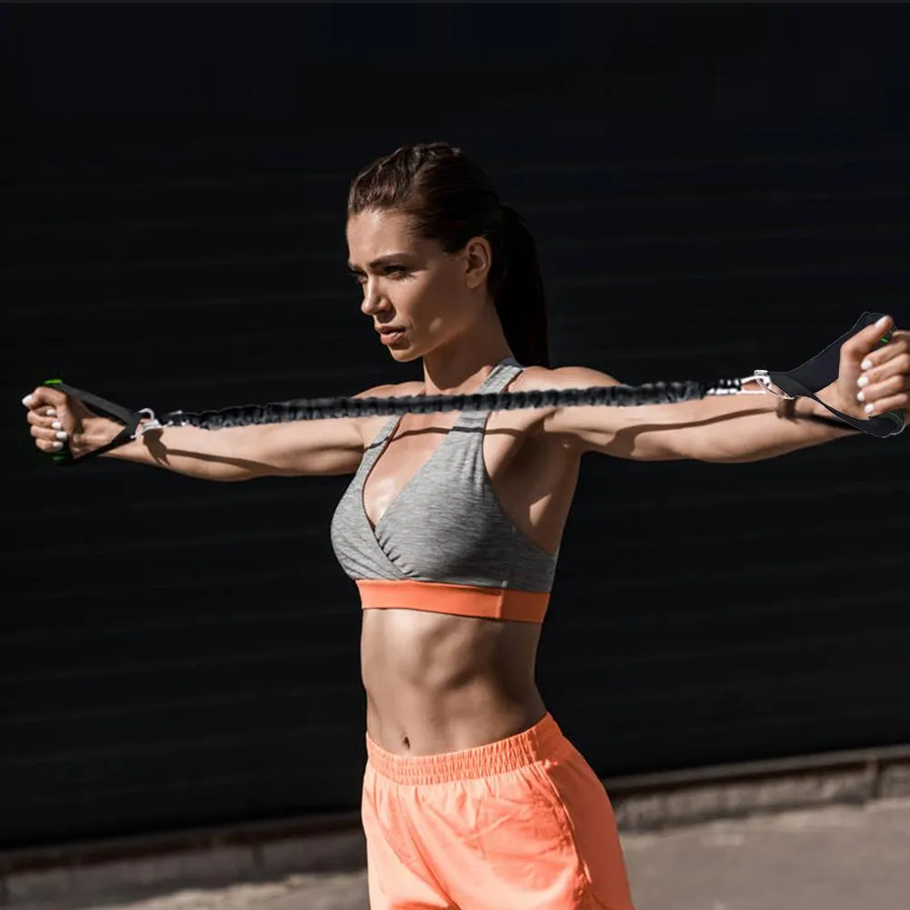 Portable Power: Fitness Resistance Bands Stretching Strap Set