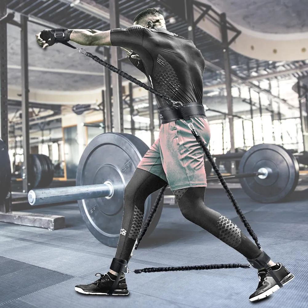 Portable Power: Fitness Resistance Bands Stretching Strap Set