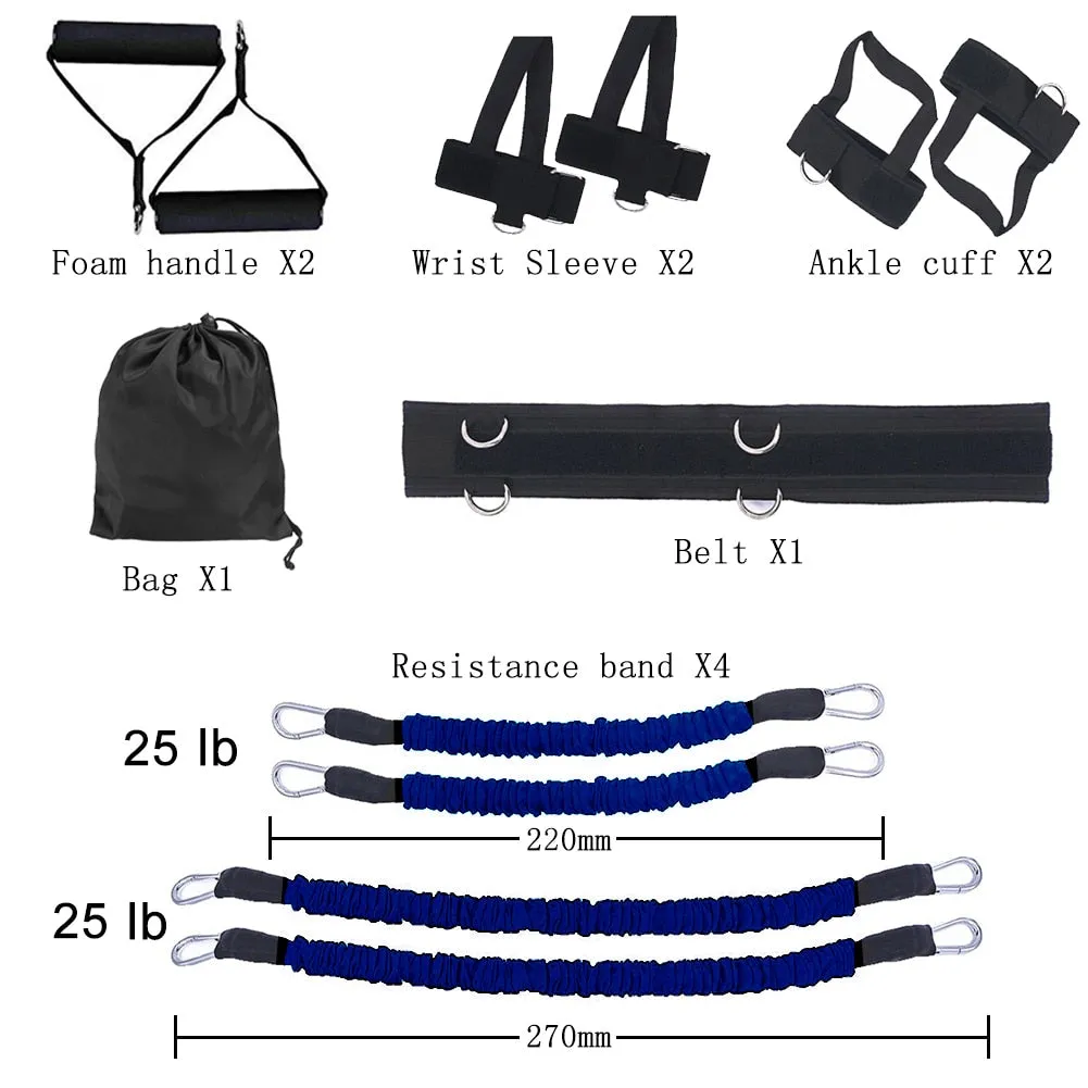 Portable Power: Fitness Resistance Bands Stretching Strap Set