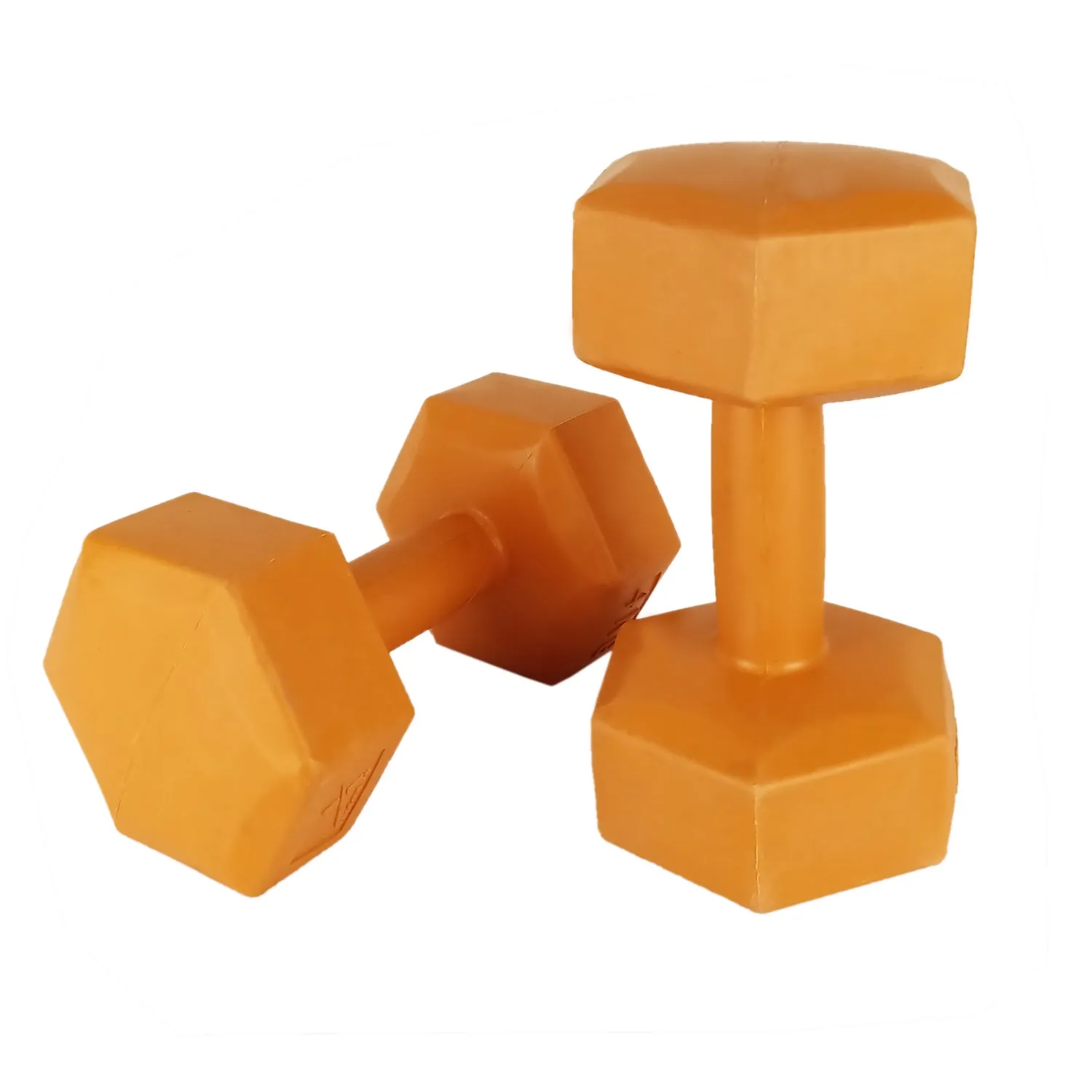 Prokick Vinyl Hex Dumbbell 4 KG (BROWN - SET OF 2)