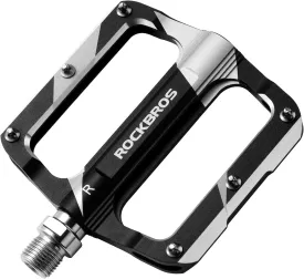 ROCK BROS Mountain Bike Pedals Flat Bicycle MTB Pedals 9/16 Lightweight Road Bike Pedals Carbon Fiber Sealed Bearing Alloy Flat Pedals 1 Pair