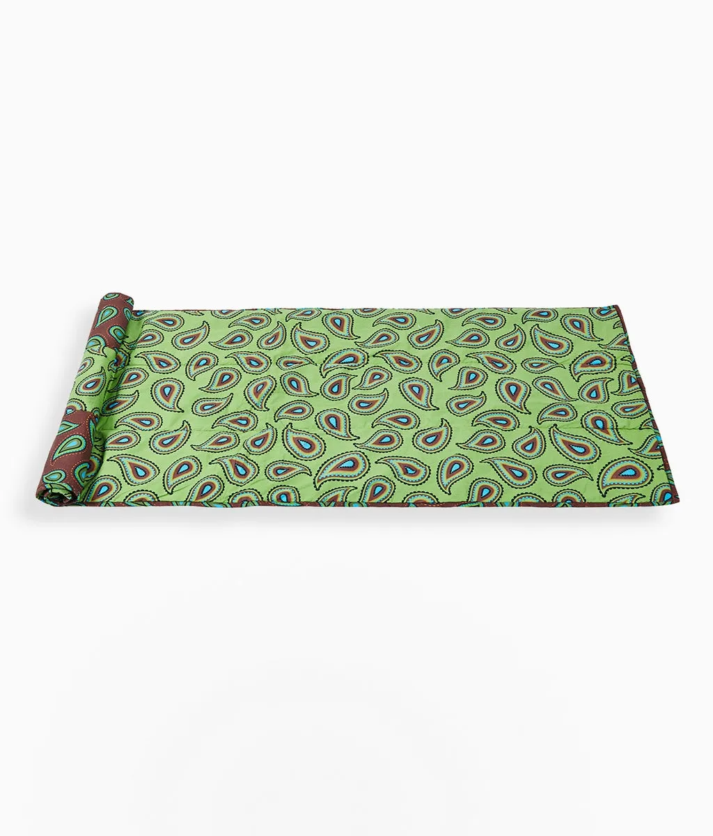 ShalinIndia Yogamat For Women And Girls Cotton Printed Reversible Cushioned,YMT02-2456,Brown,70X30 Inch