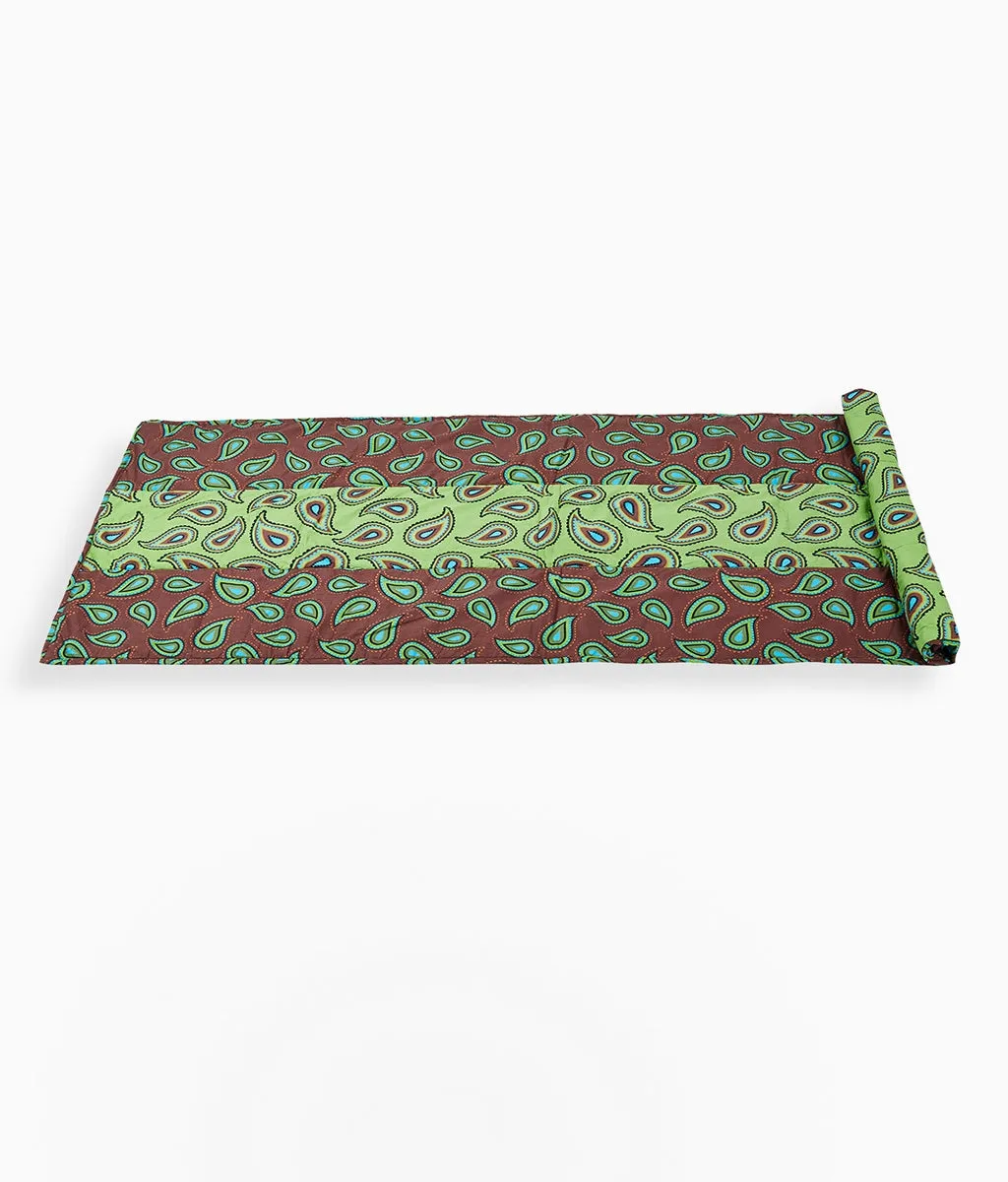 ShalinIndia Yogamat For Women And Girls Cotton Printed Reversible Cushioned,YMT02-2456,Brown,70X30 Inch