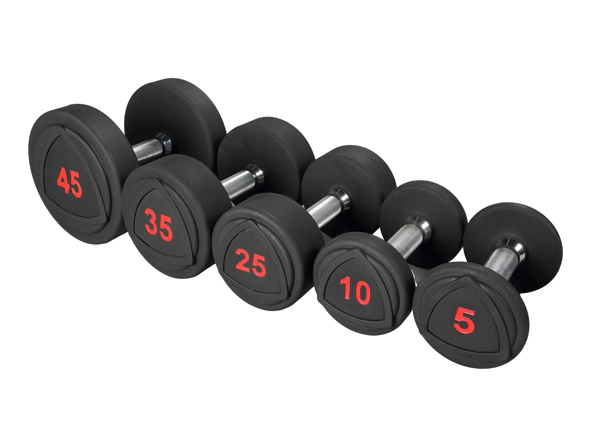 Sportgear Urethane Round Head Dumbbell Set 5 -75 lbs