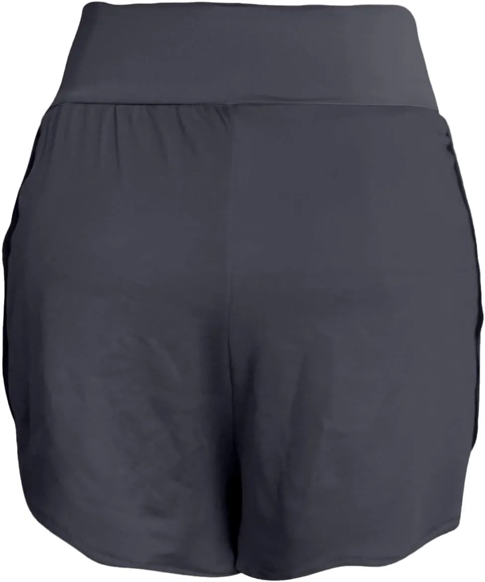 Summer Shorts for Women Trendy with Pockets High Waisted Tummy Control Athletic Shorts Spandex Compression Short Pants