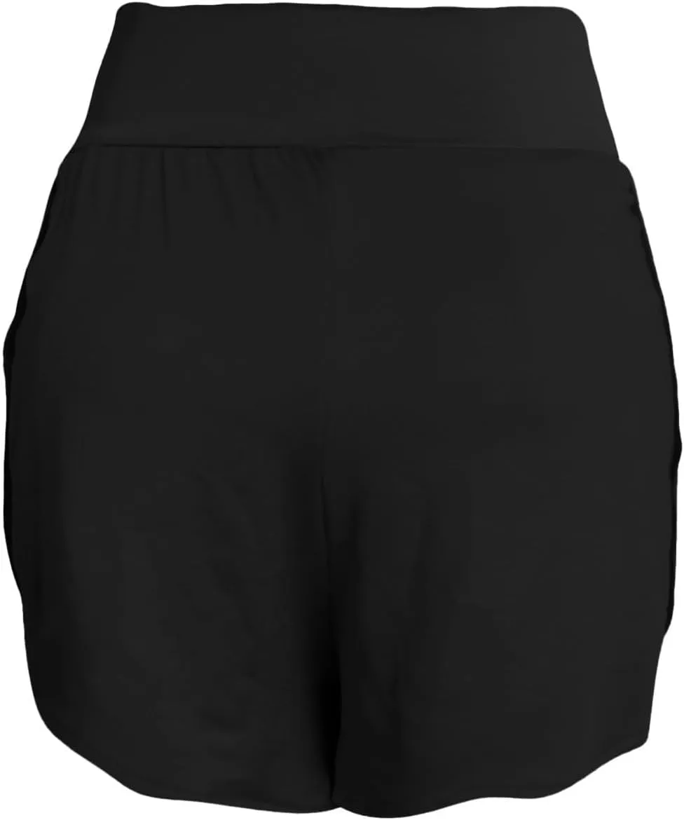 Summer Shorts for Women Trendy with Pockets High Waisted Tummy Control Athletic Shorts Spandex Compression Short Pants