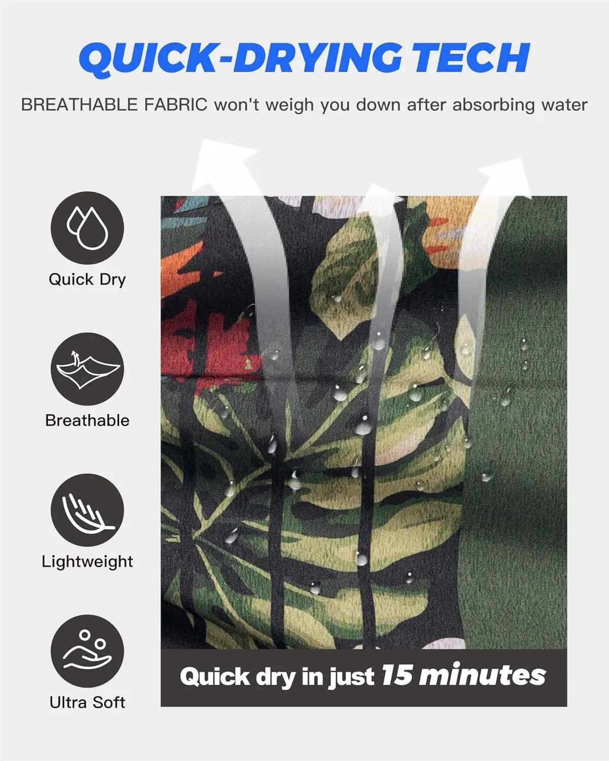SURF CUZ 9" Mens Swim Trunks with Compression Liner Bathing Suits 2 in 1 Stretch Zipper Pockets Quick Dry