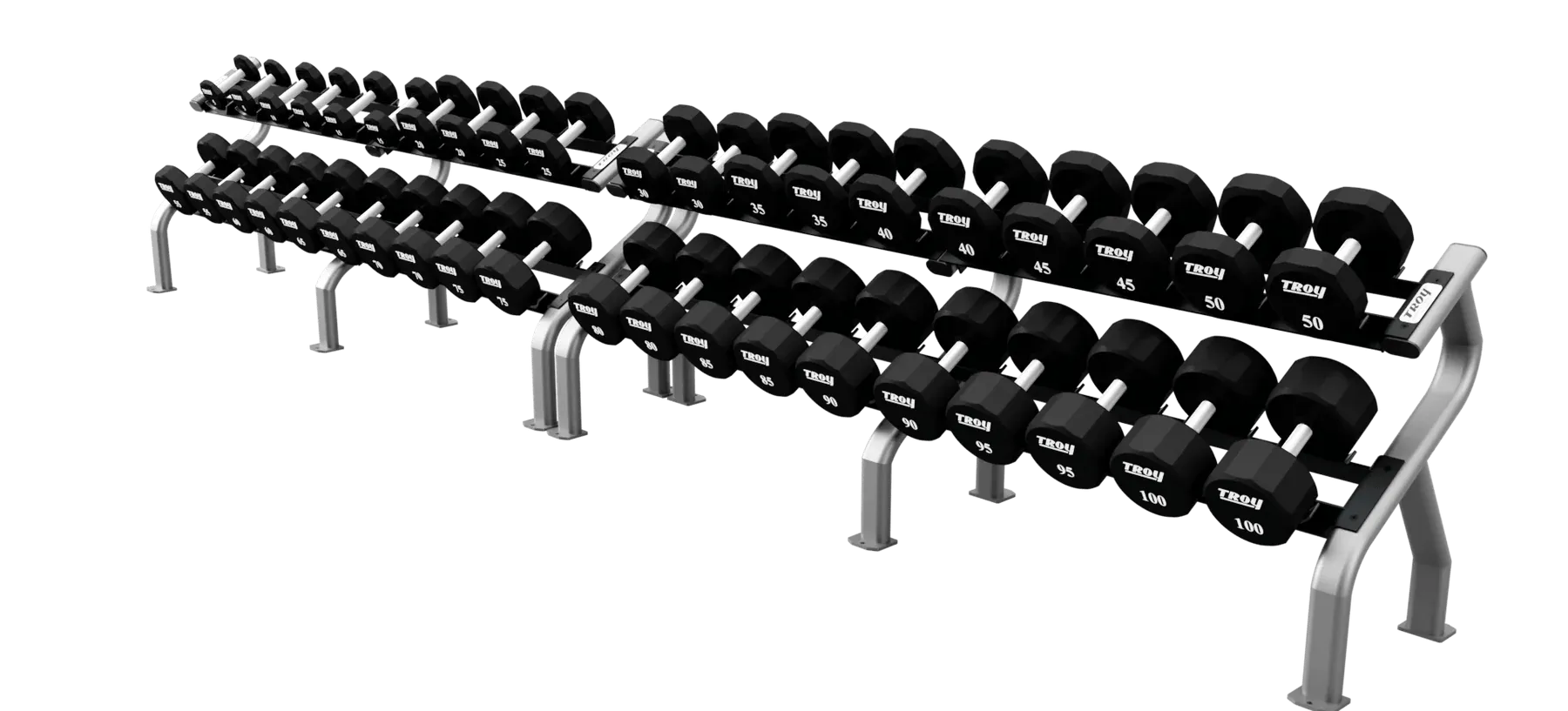 Troy Urethane 12 Sided Dumbbell Sets
