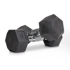 TRU GRIT 25 lbs. Single Hex Rubber Coated Dumbbell