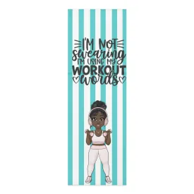 Turquoise & White Foam Yoga Mat