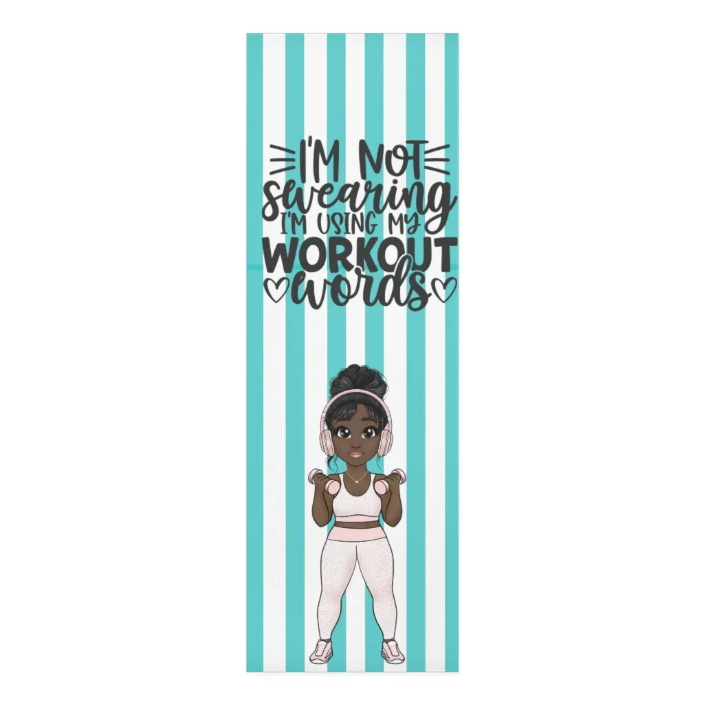 Turquoise & White Foam Yoga Mat
