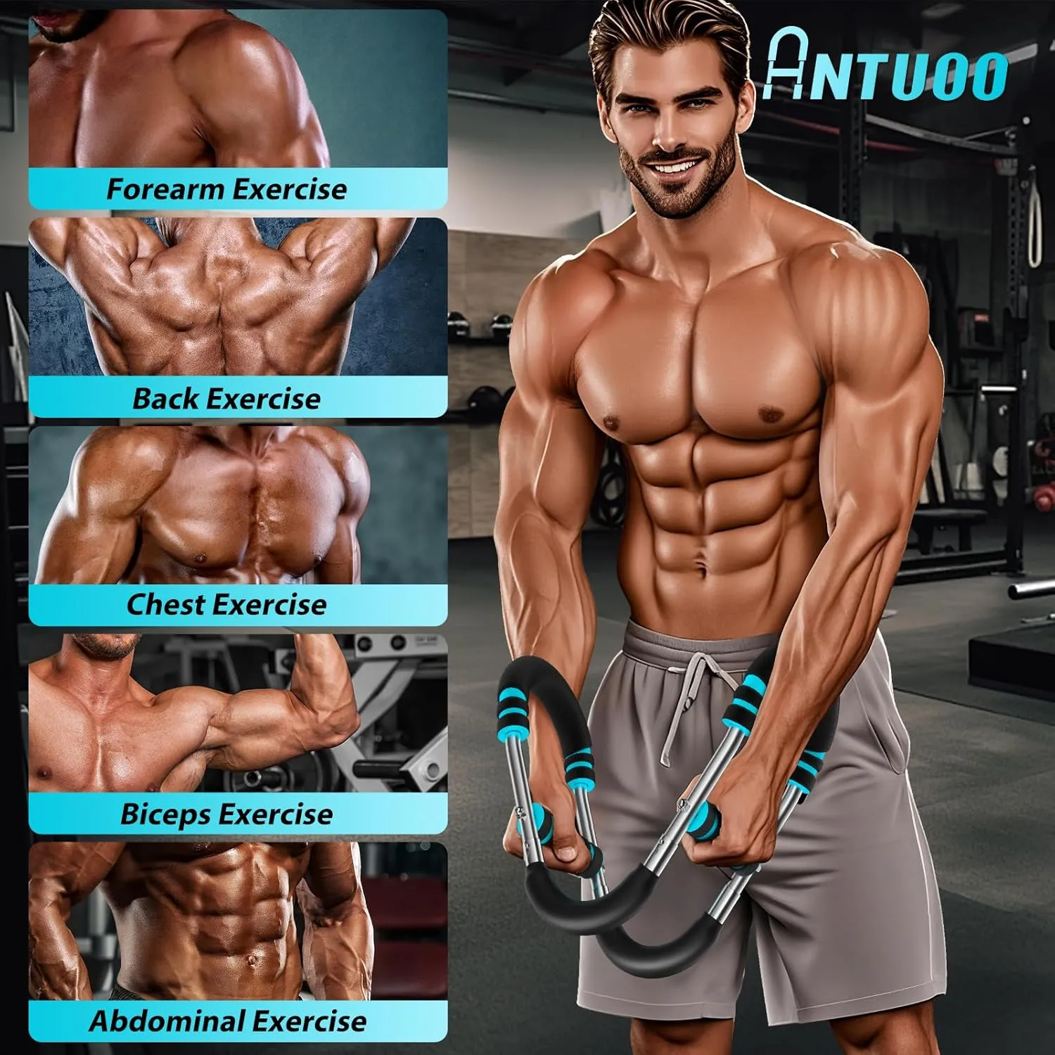 Twister Arm Trainer, Power Arm Trainer for Men, 60-100lb Twister Arm Trainer Equipment, Chest Trainer for Men, Shoulder Muscle Training, Fitness Equipment