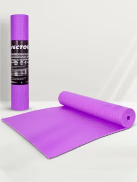 VECTOR X Non-Toxic Phthalate Free Best Quality and Anti slip PVC Eco Friendly 6 mm mm Yoga Mat (Purple)