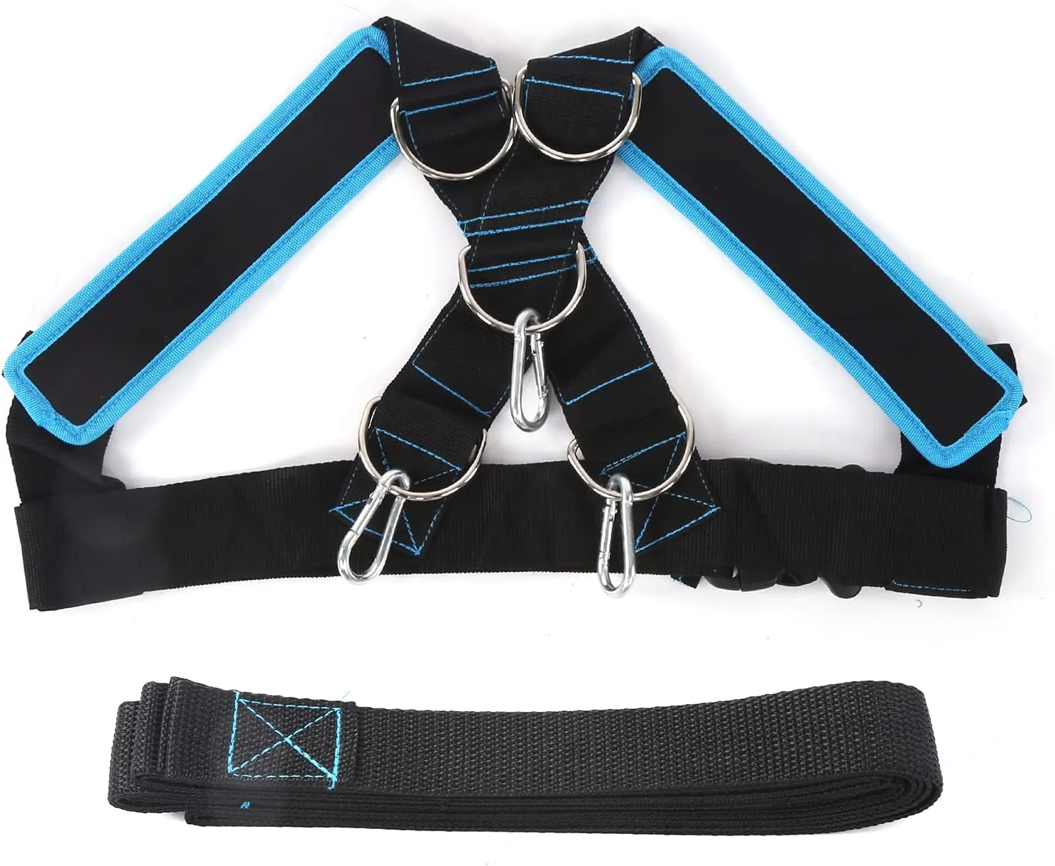 Weight Bearing Shoulder Strap Pulling Sled Harness Vest Bands with Pulling Strap Speed Chute Harness Football Workout Equipment
