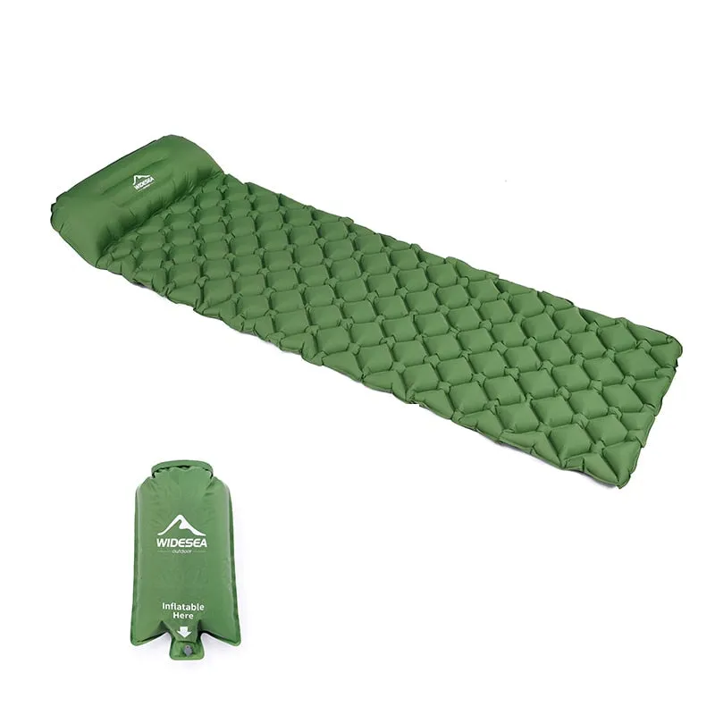 Widesea Camping Sleeping Pad Inflatable Air Mattresses Outdoor Mat Furniture Bed