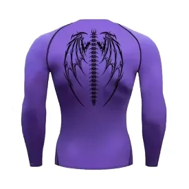 Wing Crest Purple Compression Shirt