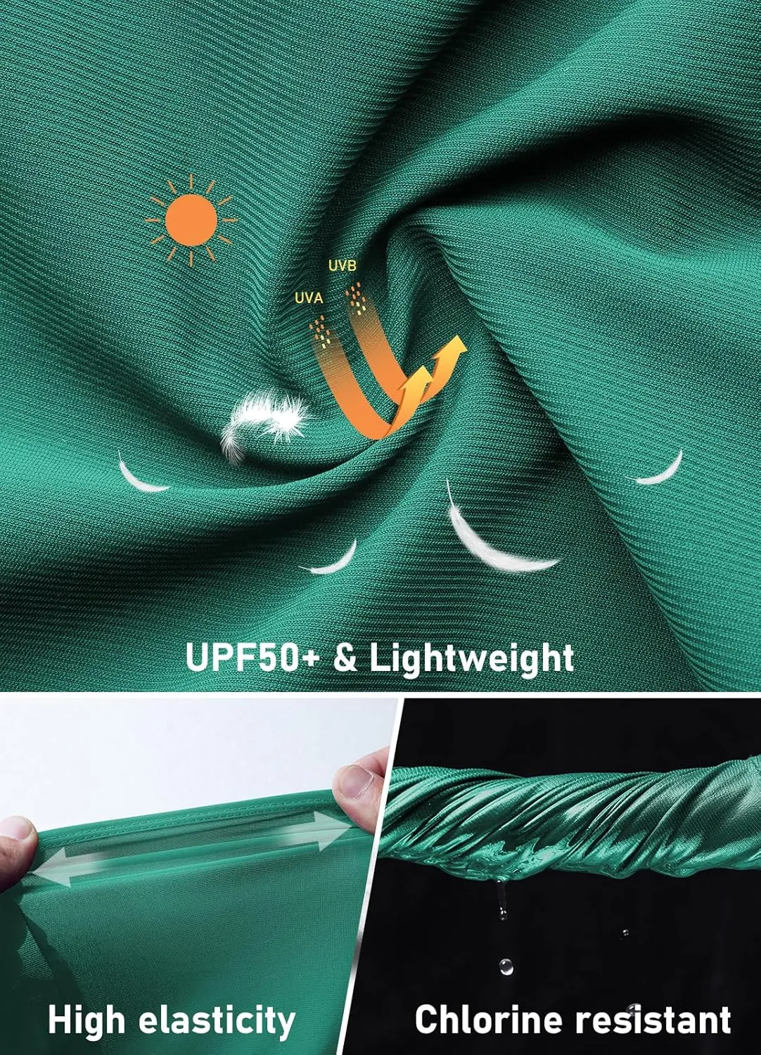 Women's 4" Swim Shorts High Waisted UPF50  Board Shorts Tummy Control Boy Shorts Swimsuit Bottoms