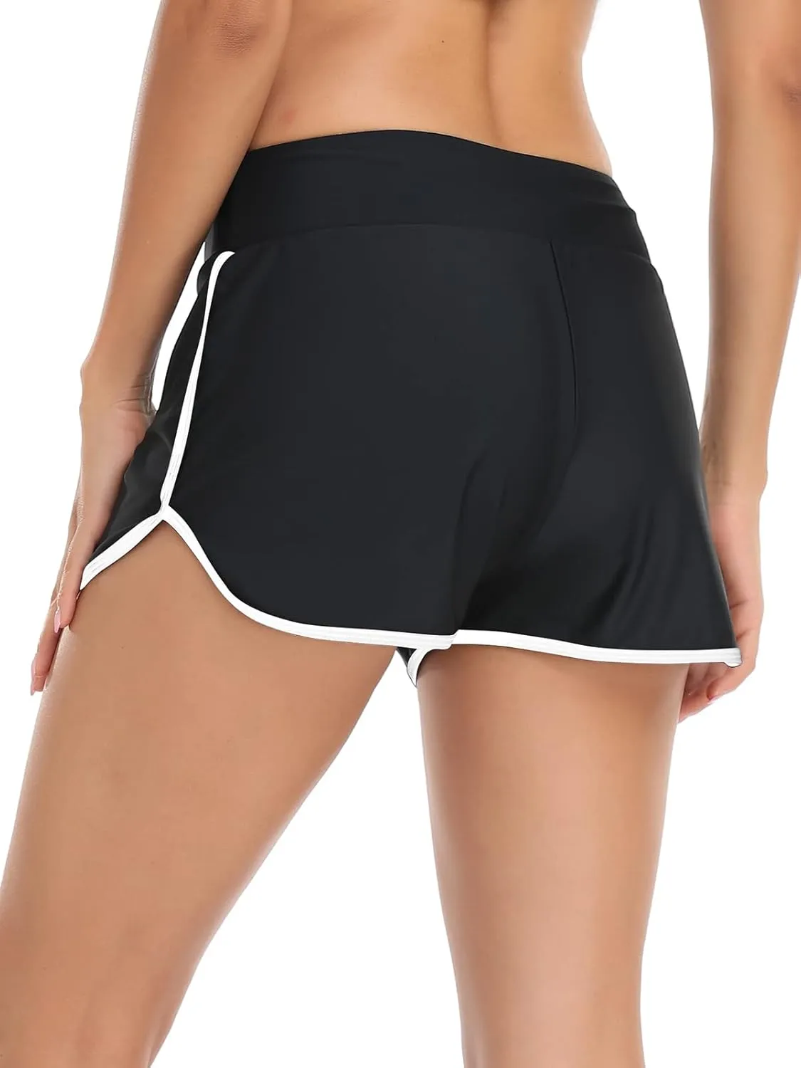 Women's High Waisted Swim Board Shorts Swimsuit Quick Dry Beach Shorts for Women with Liner