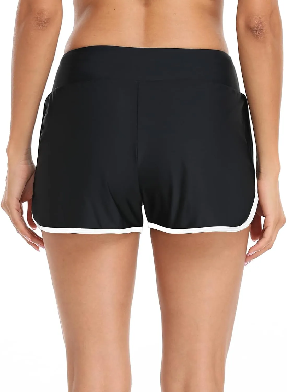 Women's High Waisted Swim Board Shorts Swimsuit Quick Dry Beach Shorts for Women with Liner