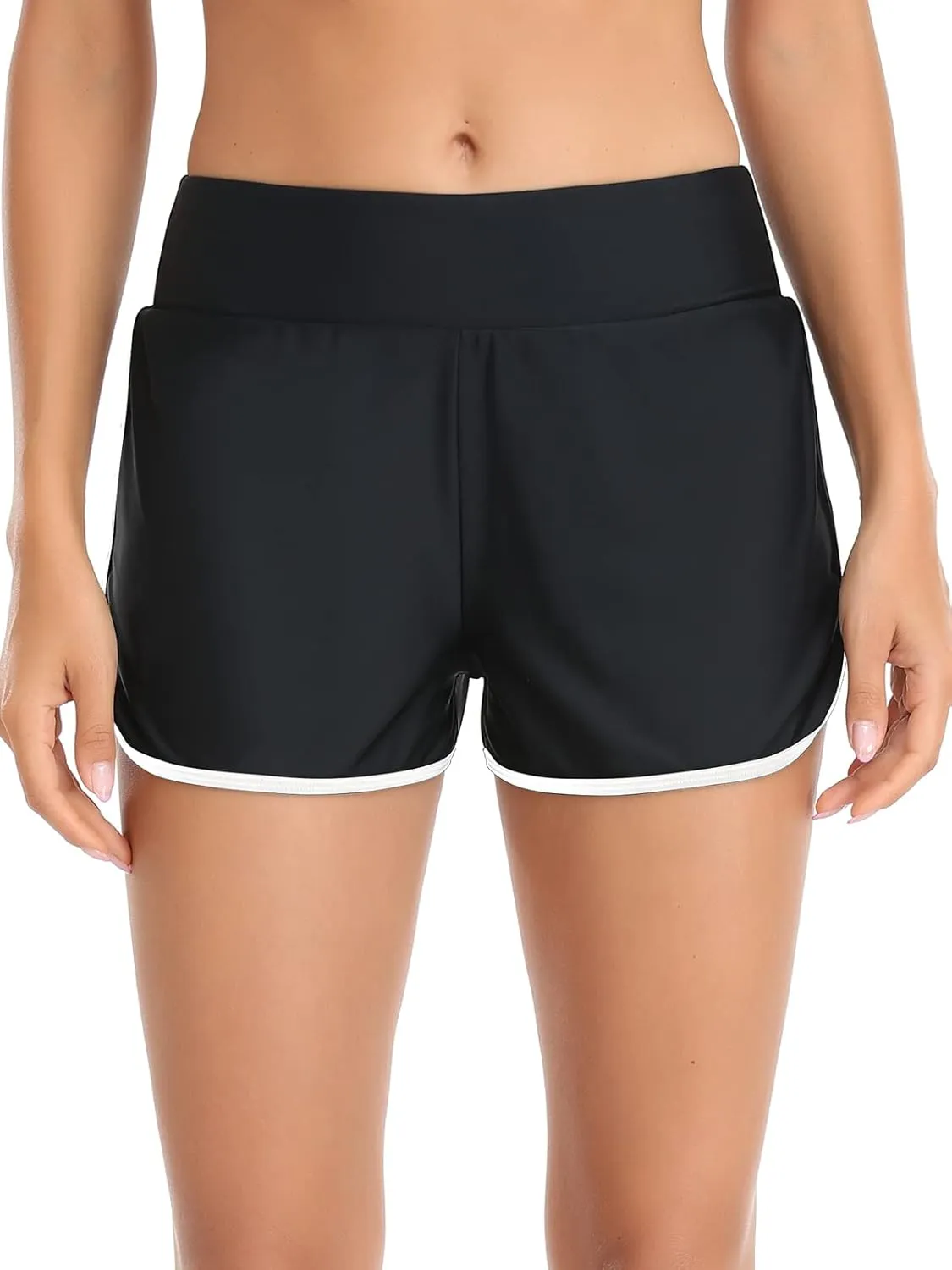 Women's High Waisted Swim Board Shorts Swimsuit Quick Dry Beach Shorts for Women with Liner