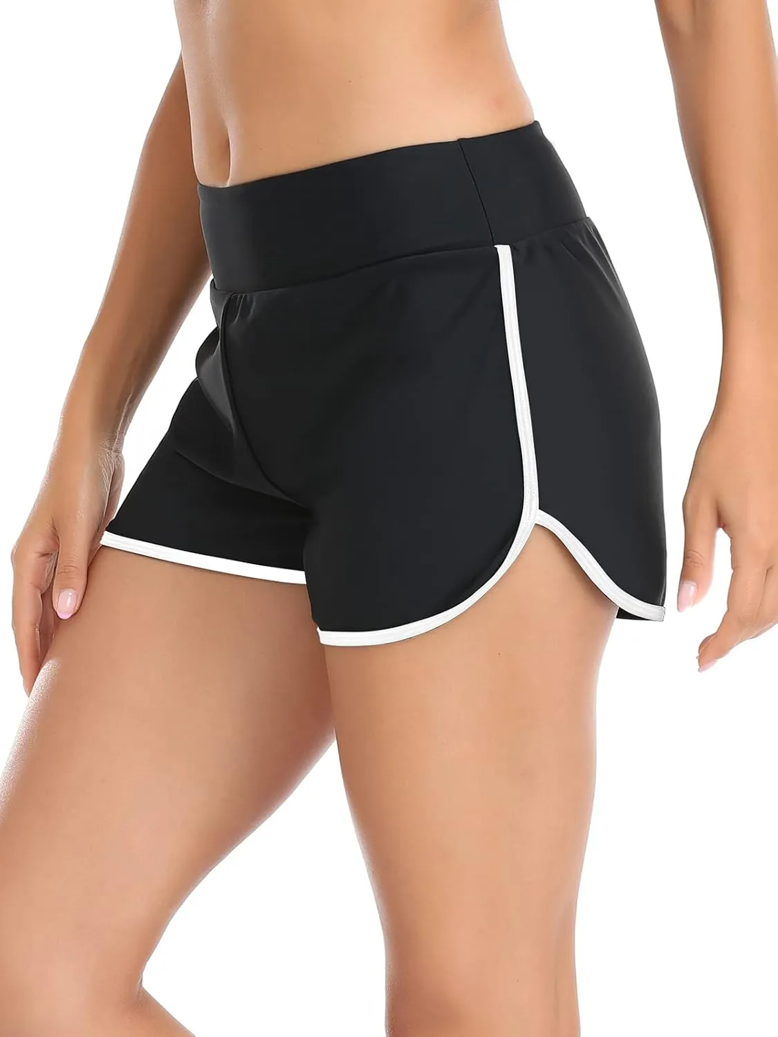 Women's High Waisted Swim Board Shorts Swimsuit Quick Dry Beach Shorts for Women with Liner