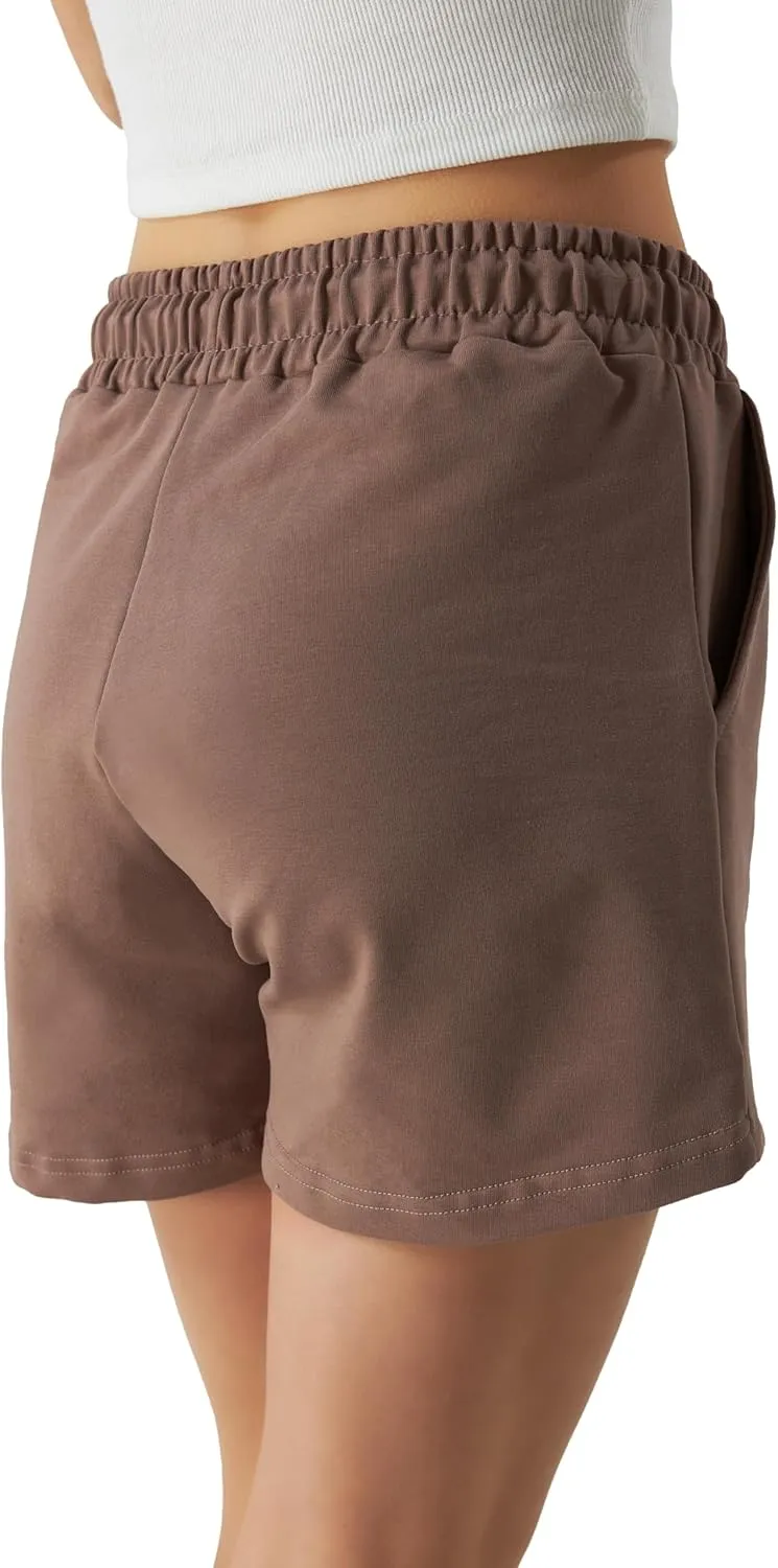 Womens Shorts - SweatShorts Workout Cotton Shorts for Woman Fashion Athletic Casual Summer Lounge Sweat Women