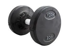 York Barbell Pro Style Rubber Encased Dumbbells (PAIRS)