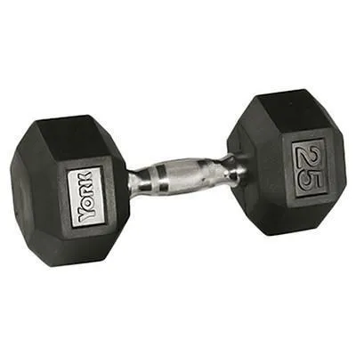 York Rubber Hex Dumbbells
